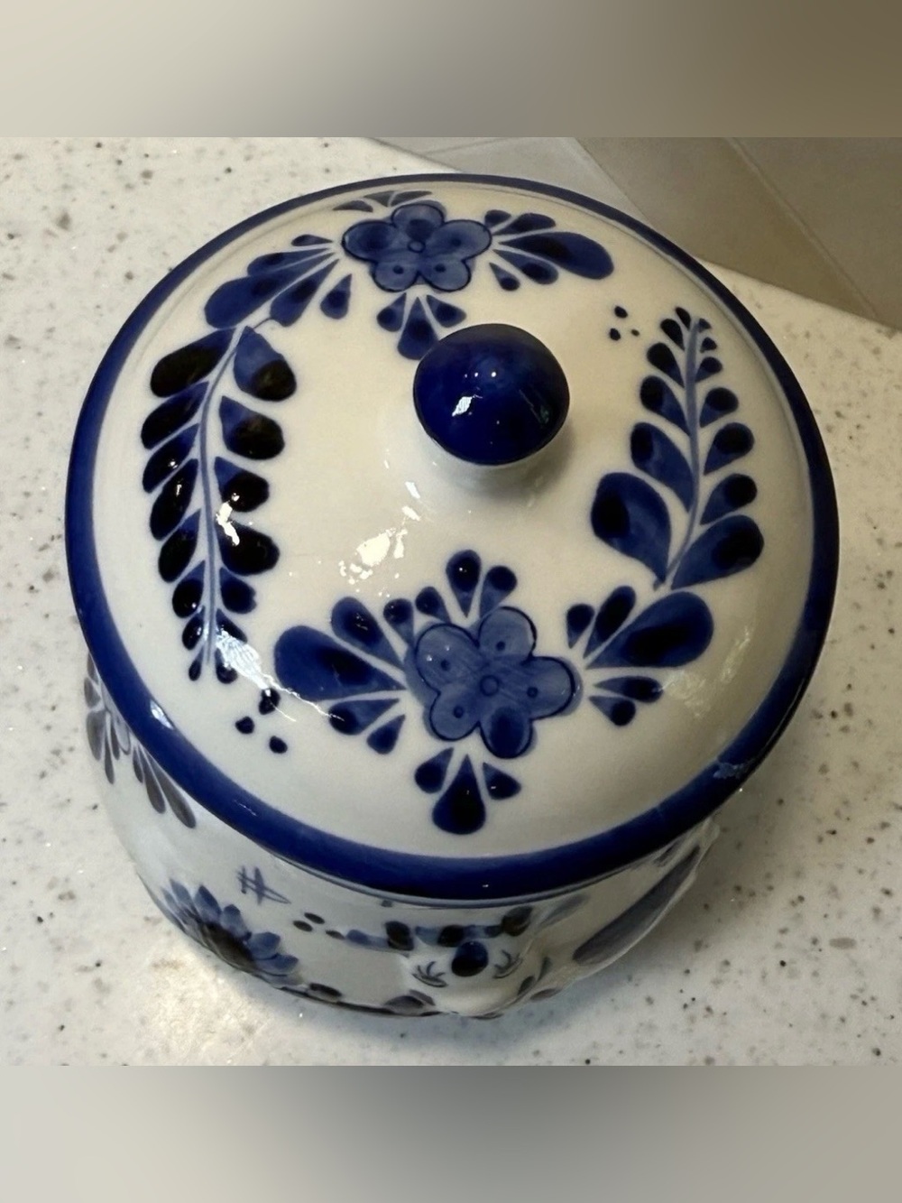 Vintage Blue White Delft Deco Lidded Canister
Jar TEA Handpainted Holland - Picture 6 of 10